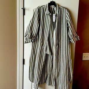 2 pieces—Linen tank with linen maxi tunic (3/4 length sleeve tunic) —size 12